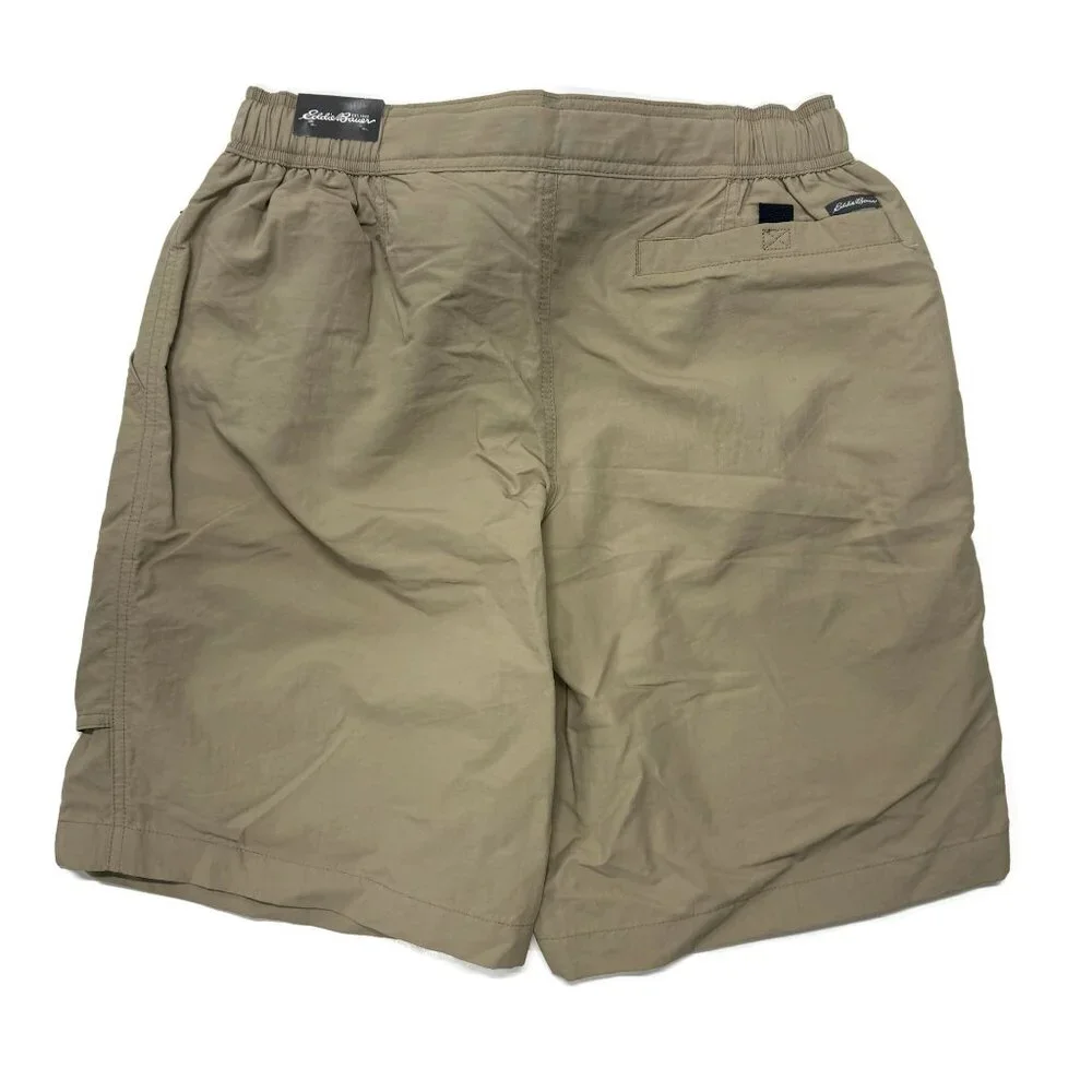 Eddie Bauer Travex Shorts Mens Small Khaki Nylon‎ Belt NWT River Explorer Beige